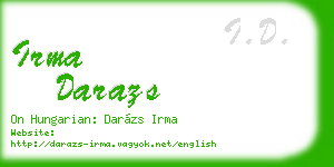 irma darazs business card