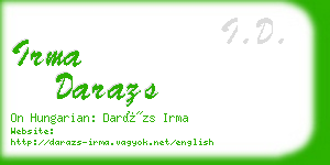 irma darazs business card